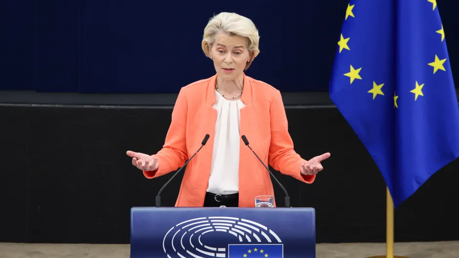 Ursula von der Leyen bei der Rede zur Lage der Union 2023 in Straßburg